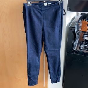 Dark blue mid rise jeans